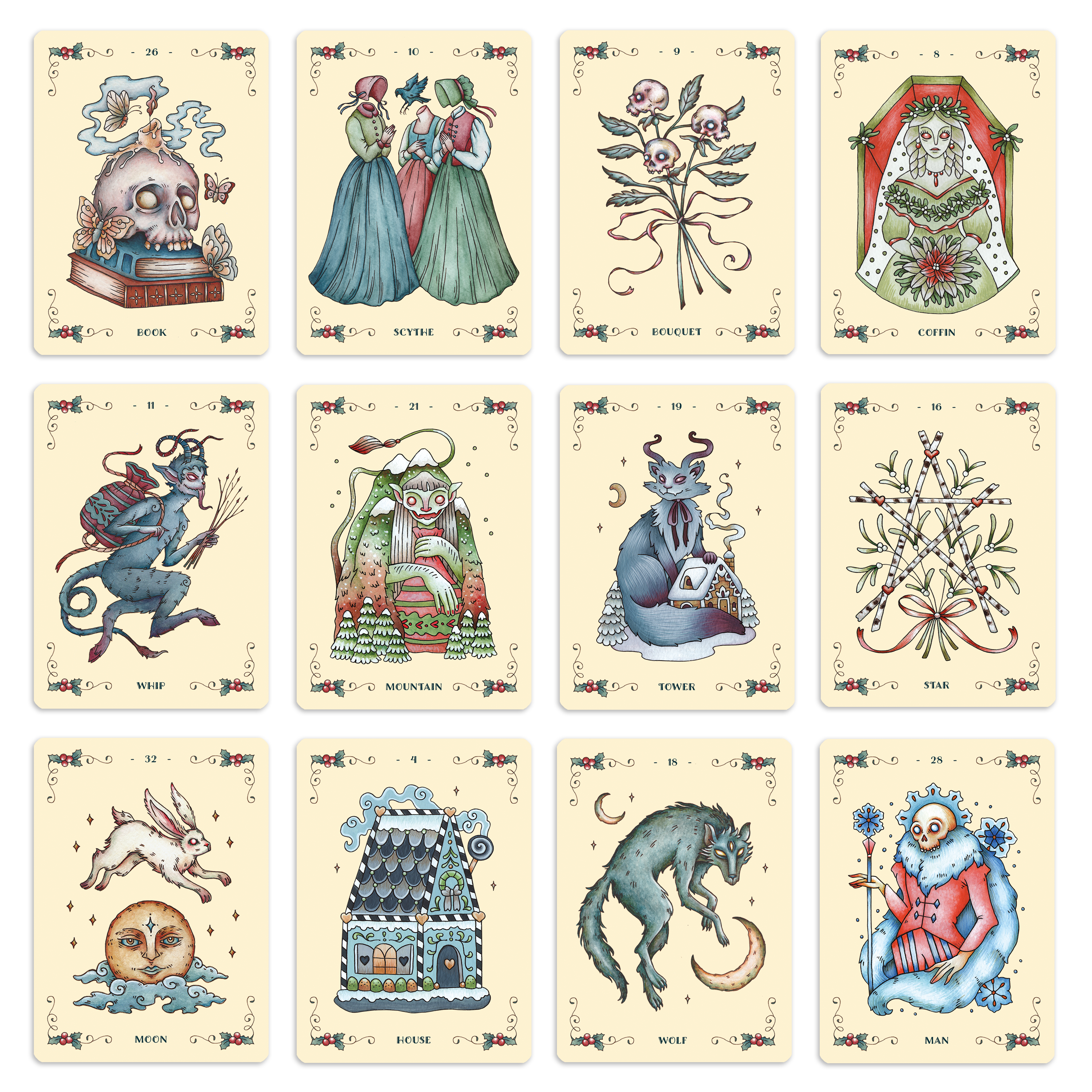 Yuletide Tales Lenormand - Deluxe Ed - Christmas Oracle Deck